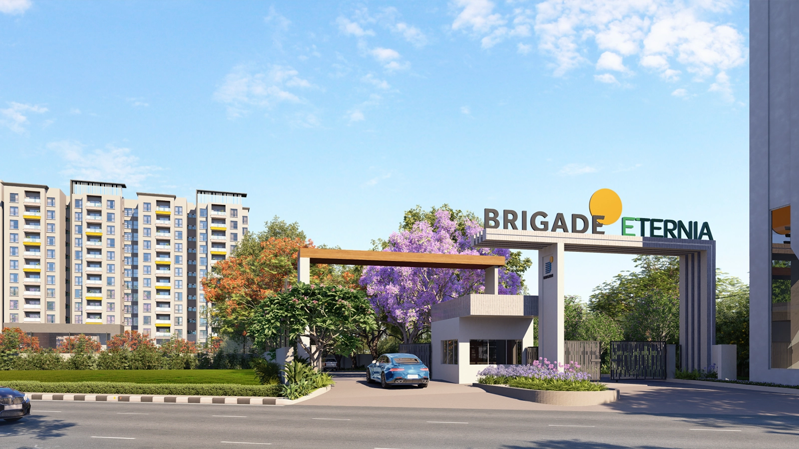 Brigade Eternia Apartment in Yelahanka, Bangalore Entrance